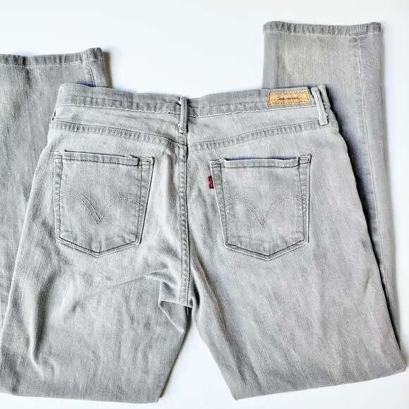 Levi's The Original Jean Grey Mid Rise Straight Leg Boyfriend Jeans 10 Medium - Picture 7 of 12